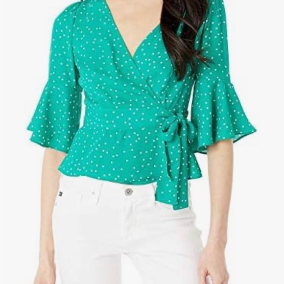 BB Dakota Wrap Top in Pepper Green, Size XS - Picture 5 of 8
